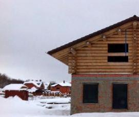 сруб из цельного бревна - тип 3