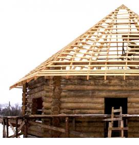 сруб из дикого бревна - вариант 3