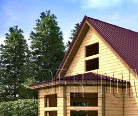 срубы домов из сухого бруса - вариант 2