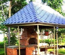 стационарные беседки для дачи - модель 1