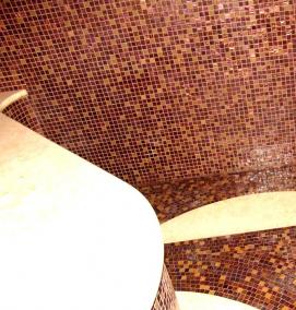 стеклянная мозаика на пол - модель 4