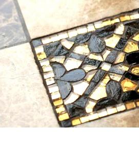 стеклянная мозаика на пол - модель 2