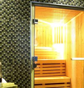 стеклянные двери в баню с рисунком - тип 3