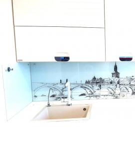 стеклянный фартук для кухни - тип 3