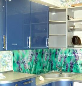стеклянный фартук для кухни - тип 2