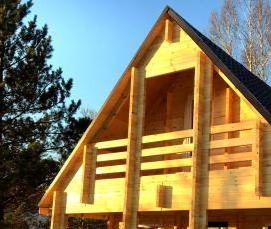 строительство дачных каркасных домов - модель 4