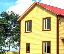 строительство дома 6х6 из бруса - модель 4