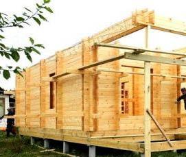 строительство дома из бруса камерной сушки - тип 3