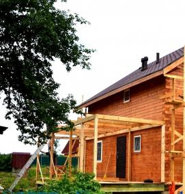 строительство веранды к дому - тип 4