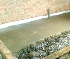 стяжка чернового пола по грунту - модель 4