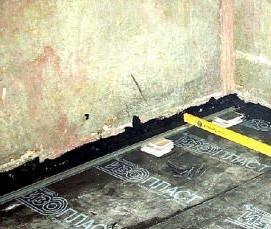 стяжка пола в ванной - вариант 2