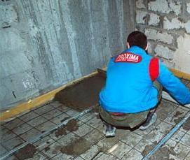 стяжка в частном доме - тип 1