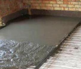 стяжка в гараже под машину - вариант 4