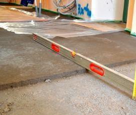 стяжка в помещение - тип 1