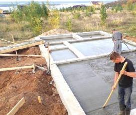 свайно-ленточный фундамент - модель 1