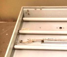 светильник потолочный квадратный люминесцентный 600х600 накладной - вариант 4