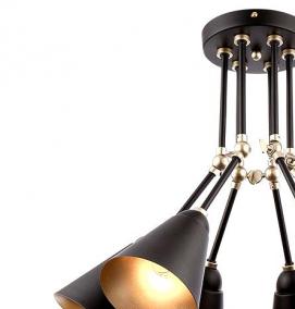 светильник потолочный лофт черный - модель 4