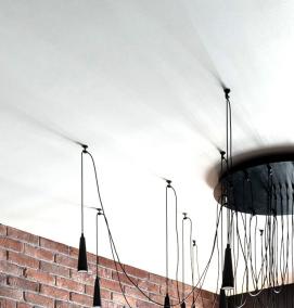 светильник потолочный лофт черный - модель 3