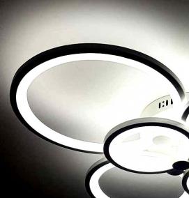 светильник потолочный светодиодный накладной круглый с пультом - вариант 4