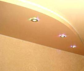 светло коричневые натяжные потолки - вариант 3