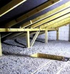 сыпучий утеплитель для потолка - вариант 1