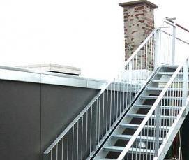 техническая металлическая лестница - вариант 1