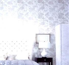текстильные обои в спальню - модель 1