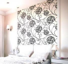 текстильные обои в спальню - модель 3