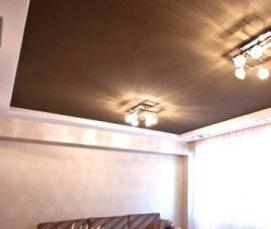 темный шоколад натяжной потолок - тип 1