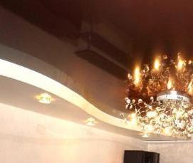 темный шоколад натяжной потолок - тип 2