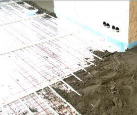 теплая цементная стяжка - вариант 2