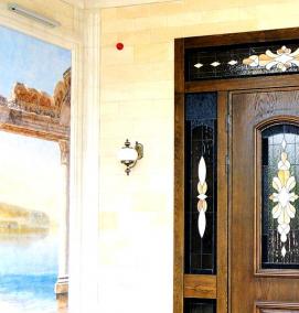 теплая деревянная входная дверь - вариант 2