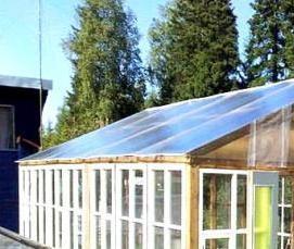 теплица из металлопластиковых окон - вариант 1