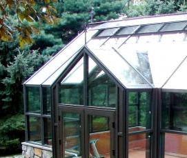 теплица стеклянная алюминиевая - модель 3