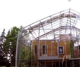 теплица стеклянная домик - модель 1