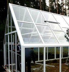 теплицы алюминиевые из стекла - вариант 2