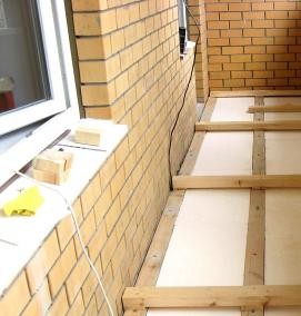 теплоизоляция балкона - вариант 1