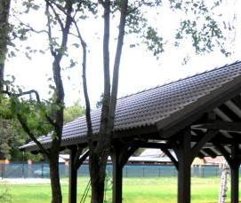 теплые беседки из бруса - модель 1