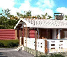 теплые беседки из бруса - модель 3