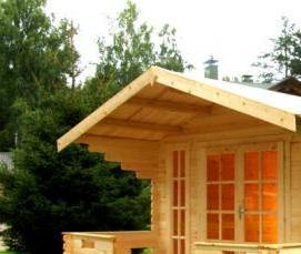 теплые беседки из бруса - модель 2