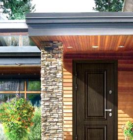 теплые входные двери для загородного дома - модель 1