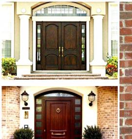 теплые входные двери для загородного дома - модель 2