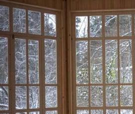 террасные окна для дачи деревянные - тип 1