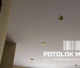 тканевые натяжные потолки глянцевые - модель 2
