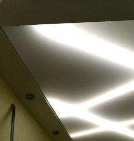 тканевый натяжной потолок с подсветкой - вариант 4