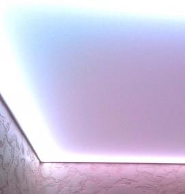 тканевый натяжной потолок с подсветкой - вариант 3