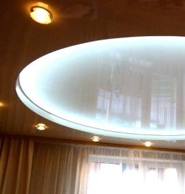 тканевый натяжной потолок с подсветкой - вариант 2