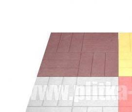 тротуарная плитка 12 кирпичей 500х500х50 серый - вариант 4