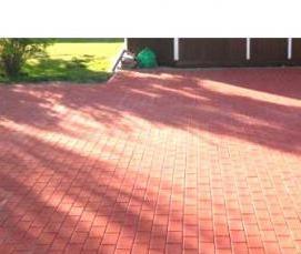 тротуарная плитка брусчатка красная - тип 1