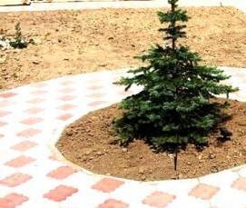 тротуарная плитка ромашка - модель 1